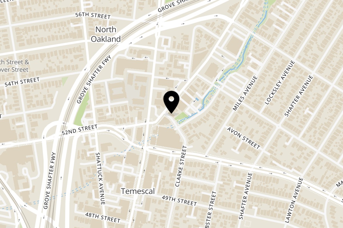 Map showing the location of Red Sea Restaurant & Bar on 5200 Claremont Avenue in Oakland