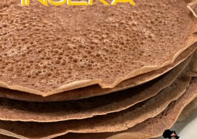 Injera’s distinctive tangy taste comes from the fermentation process, which can last 2-3 days. This process not only enhances flavor but also makes the bread easier to digest!