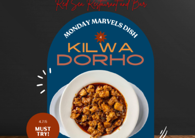 It's the first day of the week! Treat yourself to Kilwa Dorho at Red Sea Restaurant & Bar. A dish that brings Ethiopian & Eritrean tradition to life with every bite